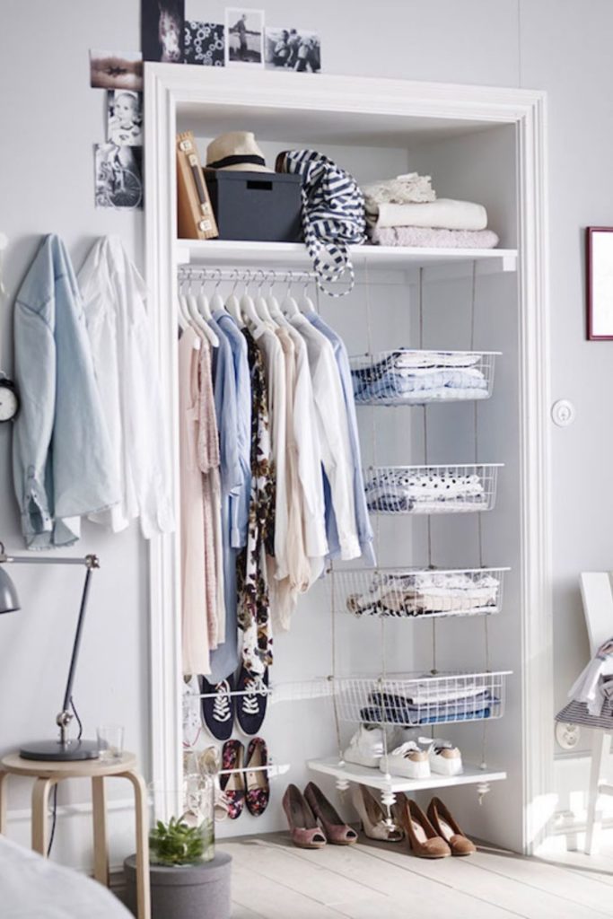 ideias para closet pequeno 18 Ideias de Closet Pequeno: Dicas para Montar e Organizar o Seu